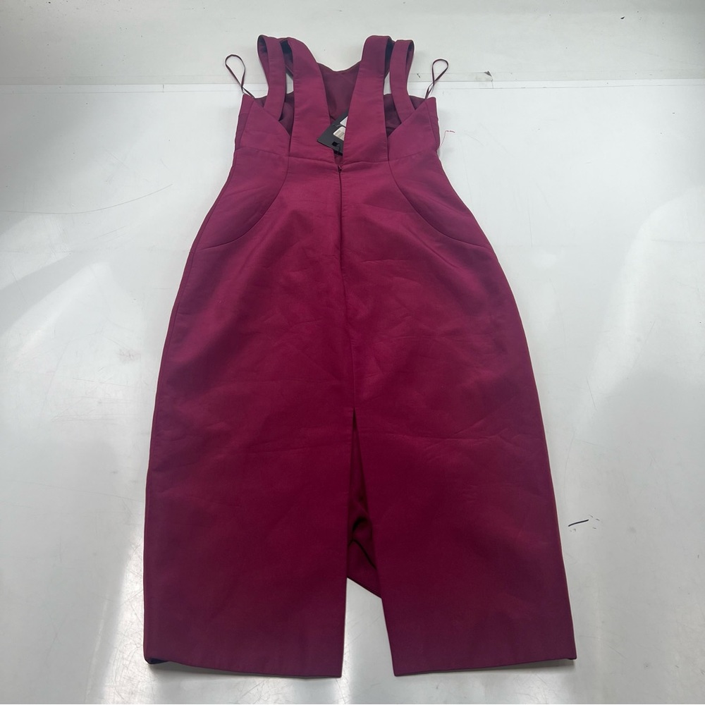 stylestalker women’s burgundy rhythm midi dress S NWT L107-40 - Picture 3 of 8